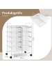 COSTWAY Rollcontainer mit 10 Schubladen in Transparent