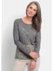 GOLDNER Jerseyshirt mit Paisley-Druck in graugrün / gemustert