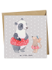 Mr. & Mrs. Panda Einladungskarte Otter Schwimmen ohne Spruch in Grau Pastell
