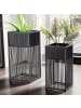 KADIMA DESIGN Blumentopf Pflanzenkübel | Metall, 2er Set, Schwarz, Indoor