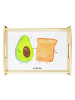 Mr. & Mrs. Panda Tablett Avocado Toast ohne Spruch in Weiß