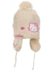 Hello Kitty Baby Mütze gestrickt mit Fleece-Futter Hello Kitty in Weiß