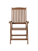 Beliani 6er-Set Gartenstuhl AMANTEA in Braun/Beige