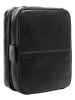 X-ZONE Kulturtasche echt Leder in schwarz