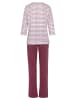 Vivance Active Pyjama in pink-rot-gestreift