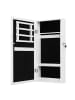 SONGMICS Schmuckschrank in Weiß-schwarzes Innenfutter - (B)37 x (H)67 x (T)10 cm