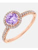 Diamant L'éternel Ring aus 375 Roségold mit 0.30 Karat Diamant mit Amethyst