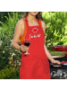COFI 1453 2-teiliges Küchenschürzen-Set Paare in Rot und Schwarz in Rot-Schwarz