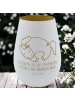 Mr. & Mrs. Panda Gold Windlicht Einhorn Nacht mit Spruch in Weiß