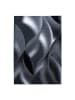 KADIMA DESIGN Teppich Kurzflor Waschbar Wellen INN Strapazierfähig OEKO-TEX in Schwarz