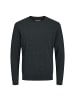 Jack and Jones JJEBASIC Knit Crew Neck in Dunkelgrau