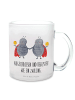 Mr. & Mrs. Panda Teetasse Sternzeichen Zwilling mit Spruch in Transparent
