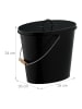 relaxdays Ascheeimer in Schwarz - 12 Liter