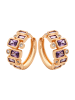 faina Women Hoop Earrings in Rose Gold Violet