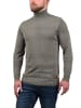BLEND Rollkragenpullover BHLatif 20707474ME Strickpullover mit Ellbogenpatches in Grau