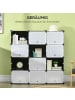 HOMCOM Regalsystem in Schwarz, Weiß 125L x 32B x 125H cm