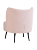 Beliani Sessel OTSBY in Rosa/Schwarz - (W) 60 x (H) 76 x (L) 55 cm
