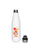 Mr. & Mrs. Panda Trinkflasche Edelstahl Fuchs Sänger ohne Spruch in Weiß