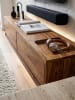 KADIMA DESIGN Lowboard | Sheesham Massiv, 108x25x34cm, Hängend, TV-Schrank