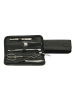 Windrose Nappa Schmuckkasten Leder 14 cm in schwarz