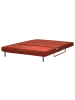Beliani Schlafsofa JERSLEV in Rot/Braun - (W) 150 x (H) 87 x (L) 84 cm
