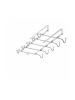 relaxdays 4x Tassenhalter 10 Tassen in Silber