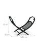 relaxdays Kaminholzkorb in Schwarz - (B)43,5 x (H)32 x (T)32 cm