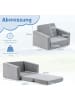 COSTWAY 2 in 1 Kinder Klappsofa in Grau