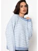 SASSYCLASSY Gestreifter Pullover in Hellbau