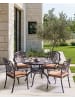 Beliani 5-tlg Gartentisch Set SALENTO in Braun/Beige