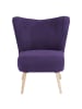 others SESSEL Kathy Bezug Veloursstoff Buche natur / violett