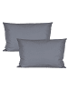 JACK 2er Set Outdoor Kissenhülle 30x50cm Uni in Blaugrau