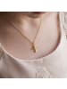 Luxenter Halskette mit funkelnden Zirkonia-Steinen, 18 Karat Gelbgold-Finish – Lanka