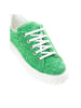 Casadei Grün Stoff und Leder Athletik Sneaker
