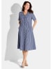 GOLDNER Kurzgröße:  Kleid Kleid in blau / weiß / gemustert