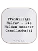 Mr. & Mrs. Panda Tassen Untersetzer Spruch Freiwilliger Held mit... in Weiß