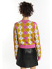 myMo ROCKS Damen Strickjacke in Pink Gelb Mehrfarbig