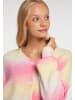 myMo Damen Strickjacke in Gelb Pink Mehrfarbig