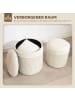 HOMCOM Sitzhocker Set-36L x 36B x 41,5H cm-Cremeweiß