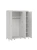 ebuy24 Kleiderschrank Madrid Weiß 150 x 59 cm