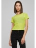 Urban Classics Urban Classics Damen Ladies Short Mesh Tee in frozenyellow