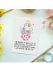 Mr. & Mrs. Panda Postkarte Pinguin Konfirmation mit Spruch in Weiß