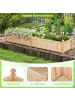 COSTWAY Blumenkasten Hochbeet Holz in Hellbraun
