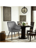 SONGMICS Esszimmerstuhl Tyra in Hellgrau-Schwarz - (B)62.5 x (H)85 x (T)60 cm