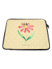Mr. & Mrs. Panda Laptop Tasche Hummel Blume ohne Spruch in Gelb Pastell
