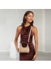 Florence Florence Handtasche Leder beige, taupe ca. 22cm