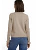 Zero  Strick-Cardigan mit Rüschen in Light Beige Melange