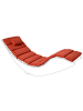 Beliani Auflagen BRESCIA PREMIUM in Rot - (W) 60 x (H) 5 x (L) 180 cm