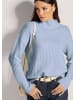 MADELEINE Langarm Stehkragen-Pullover, Wolle in bleu