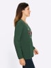 Sieh an! Langarmshirt in moos-weiß